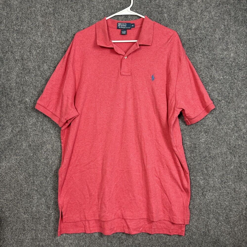Polo Ralph Lauren Polo Shirt Mens Size XL Red Casual Basic Minimal Core
